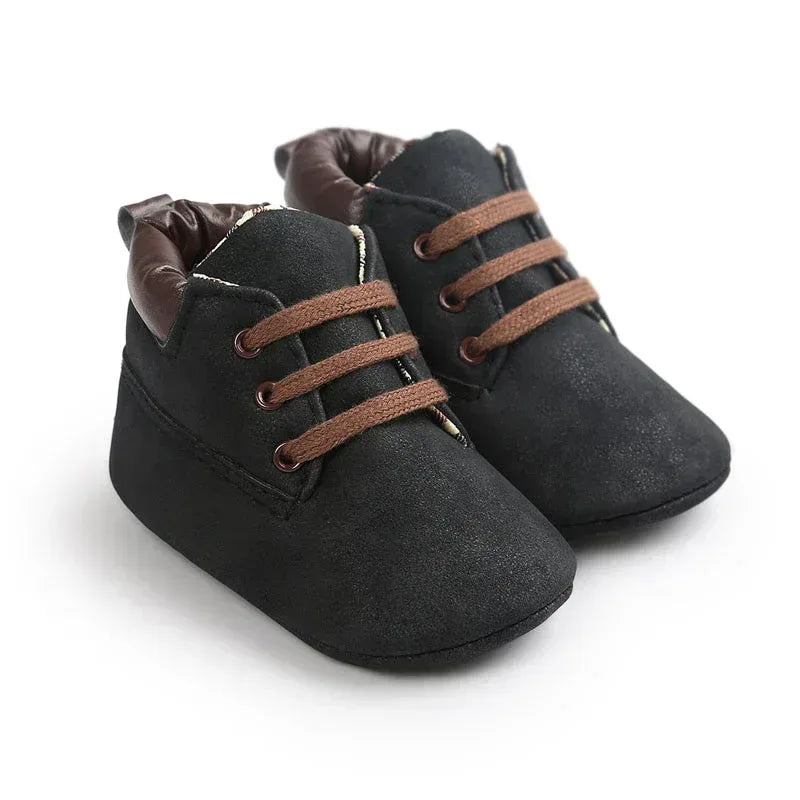 MiniGent™ Soft-Sole PU Leather Loafers | Stylish Infant Crib Shoes - bebeika