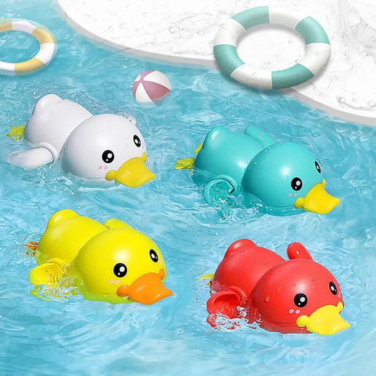 Quack-and-Glide™ Swimming Duck | Clockwork Wind-Up Bath Toy for Infants - bebeika