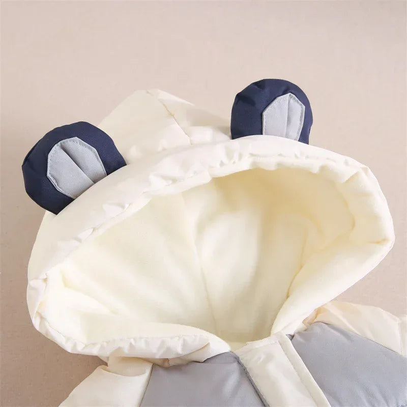 SnuggleShell™ Baby Winter Jumpsuit | Down-Cotton Padded Outdoor Parka - bebeika