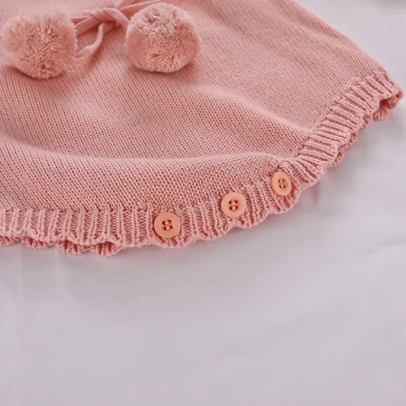 CozyCottage™ Baby Girl Knitted Romper | Long-Sleeve Sweater Bodysuit - bebeika