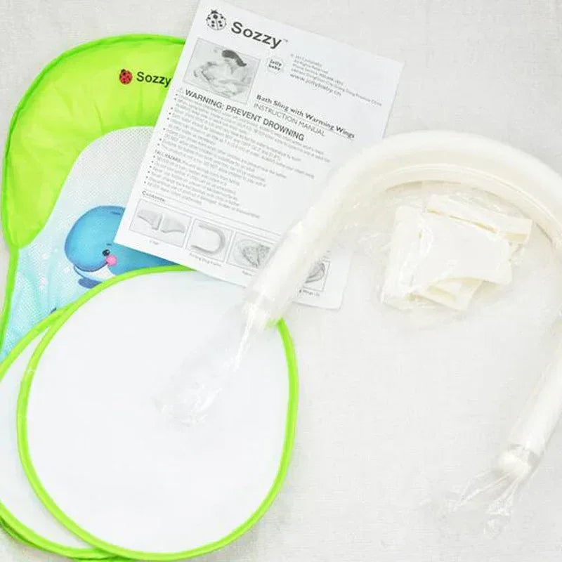 Sozzy™ Collapsible Baby Bath Bed | Foldable Mesh Support Chair for Newborns - bebeika