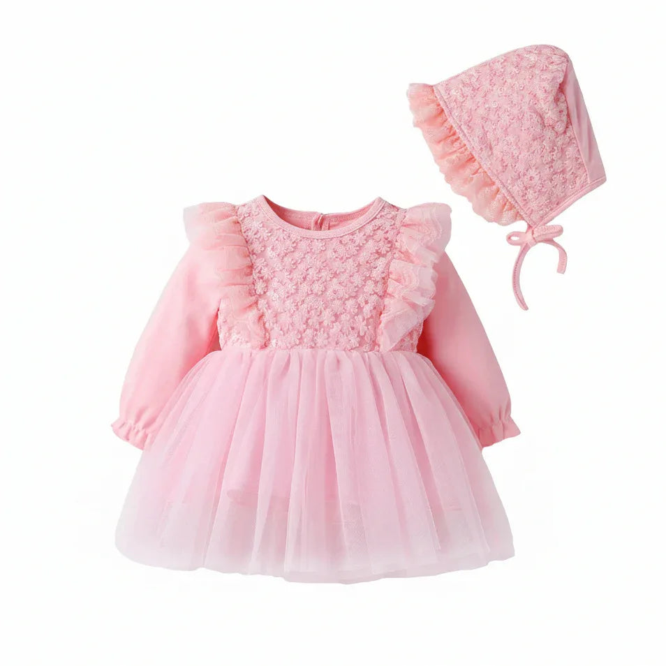 VelvetLuxe™ Winter Baby Dress | Warm Plush-Lined Princess Skirt - bebeika