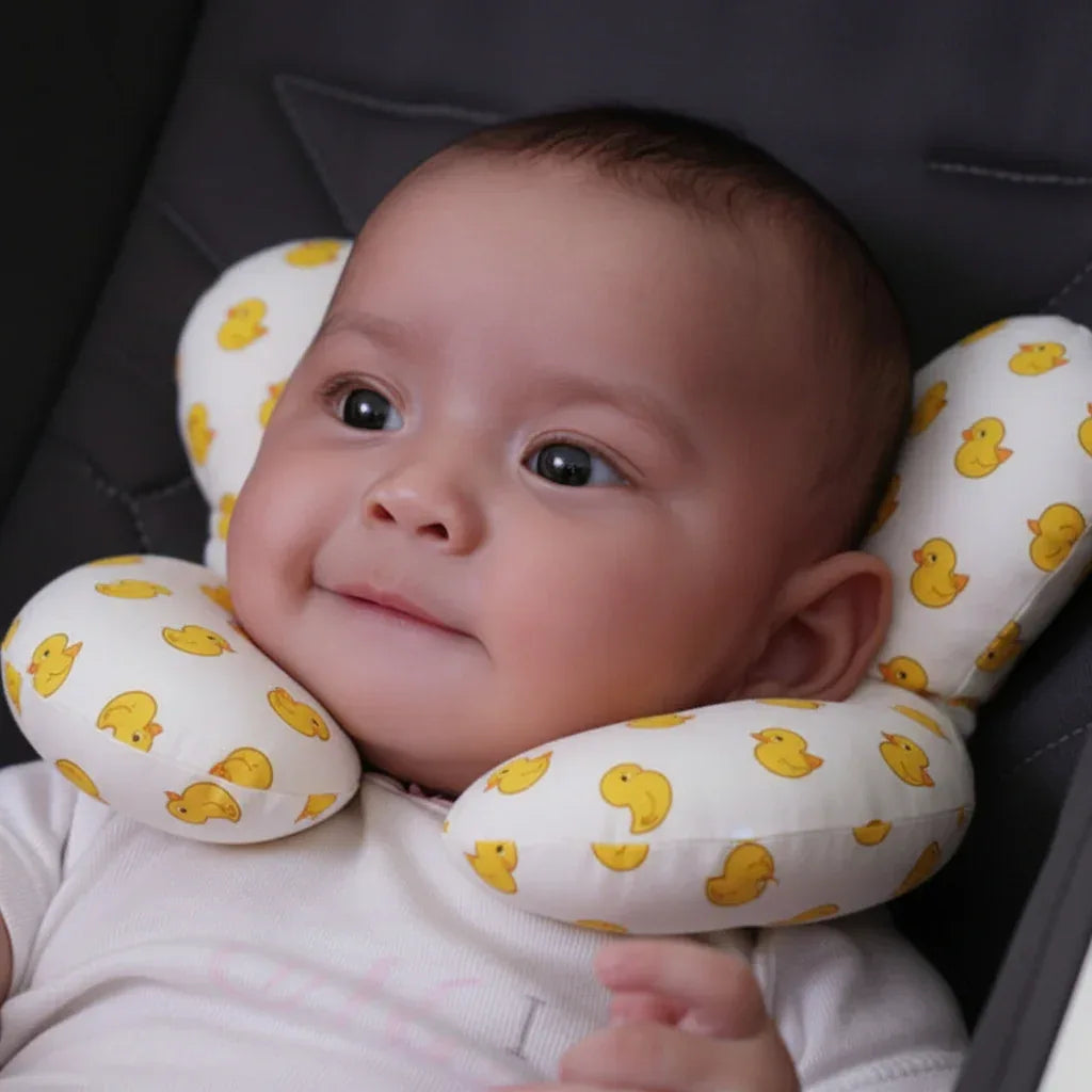 SafeSlumber™ Infant Travel Pillow | Stroller & Car Seat Head Support - bebeika