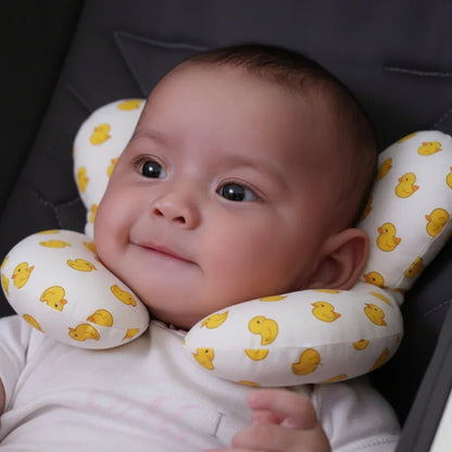 SafeSlumber™ Infant Travel Pillow | Stroller & Car Seat Head Support - bebeika