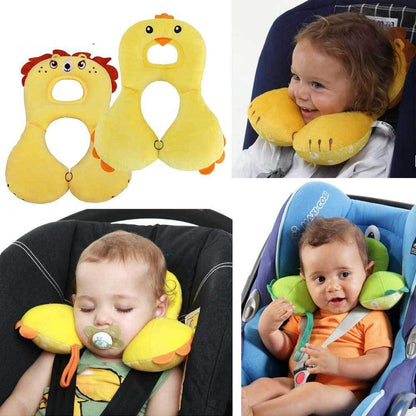 TravelBuddy™ Cartoon Toddler Neck Pillow | Animal Travel Headrest - bebeika