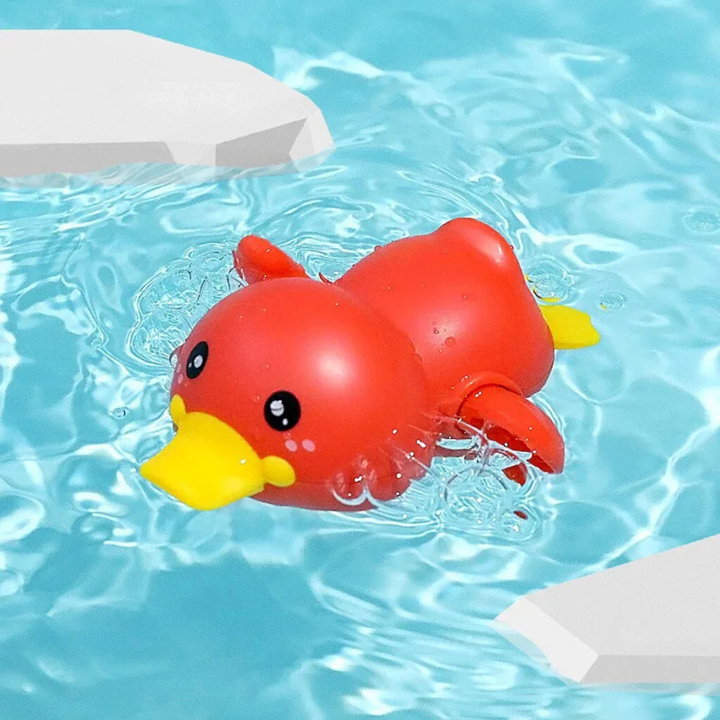 Quack-and-Glide™ Swimming Duck | Clockwork Wind-Up Bath Toy for Infants - bebeika
