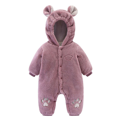 ArcticSnug™ Baby Winter Romper | Thermal Quilted One-Piece Crawling Suit - bebeika