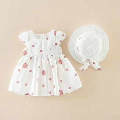 PolkaDot Picnic™ 2-Piece Set | Polka Dot Sun Dress & Matching Hat - bebeika
