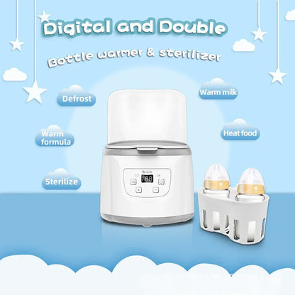 Bimirth™ Double Bottle Warmer | Smart Milk Warmer & Steam Sterilizer - bebeika