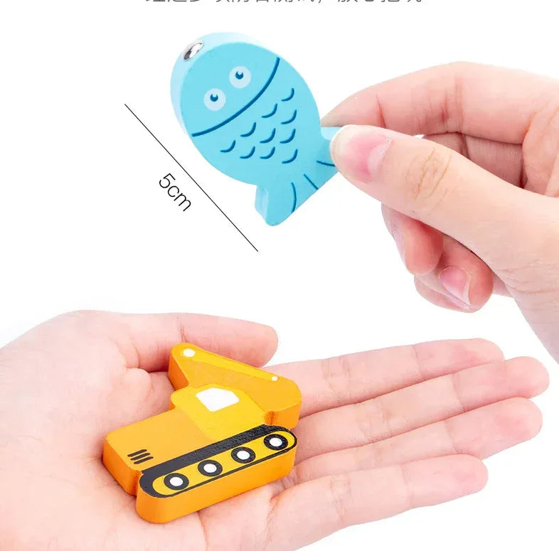 Navigator™ 7-in-1 Activity Board | Wooden Fishing, Math & Traffic Puzzle - bebeika