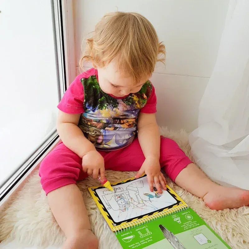 AquaMagic™ Reusable Water Drawing Book | 8 Educational Styles - bebeika
