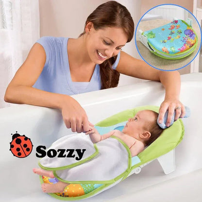 Sozzy™ Collapsible Baby Bath Bed | Foldable Mesh Support Chair for Newborns - bebeika