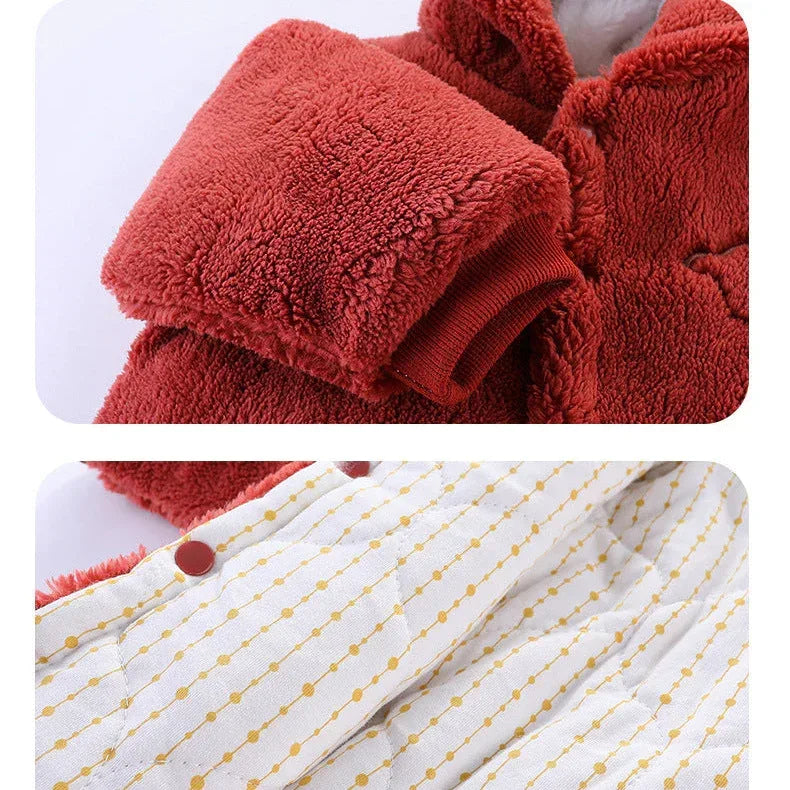 ArcticSnug™ Baby Winter Romper | Thermal Quilted One-Piece Crawling Suit - bebeika