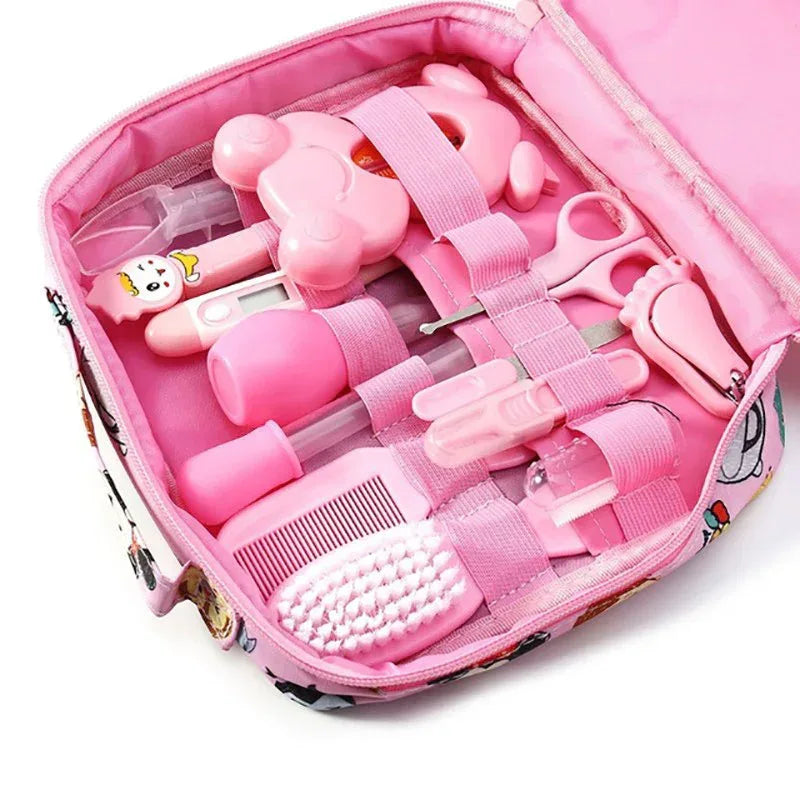 TinyCare™ 13-Pc Baby Health Kit | Deluxe Grooming, Medical & Hygiene Station - bebeika