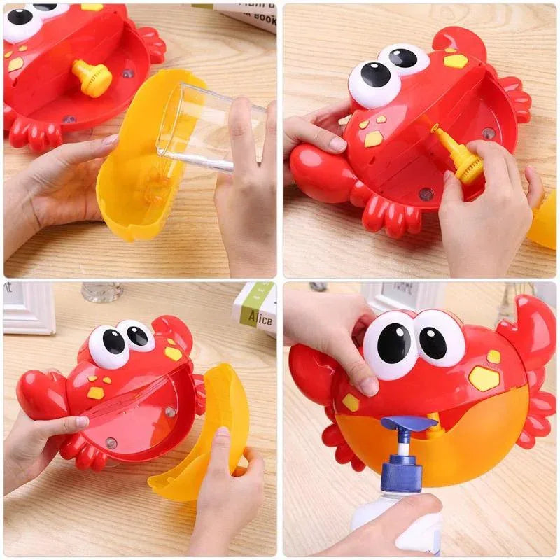 Bubbling Crab™ Musical Bath Toy | Automatic Bubble Maker & 12 Nursery Rhymes - bebeika
