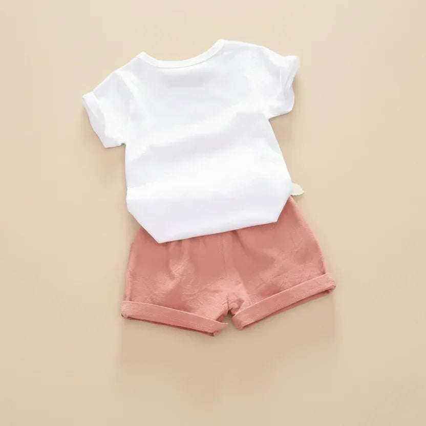 UrbanPlay™ Girls' 2-Piece Set | Relaxed Fit Tee & Comfort Shorts - bebeika