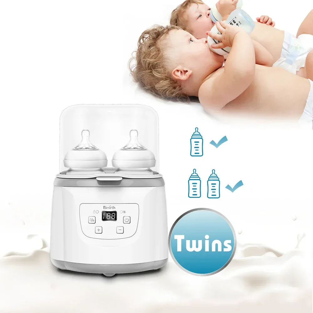Bimirth™ Double Bottle Warmer | Smart Milk Warmer & Steam Sterilizer - bebeika