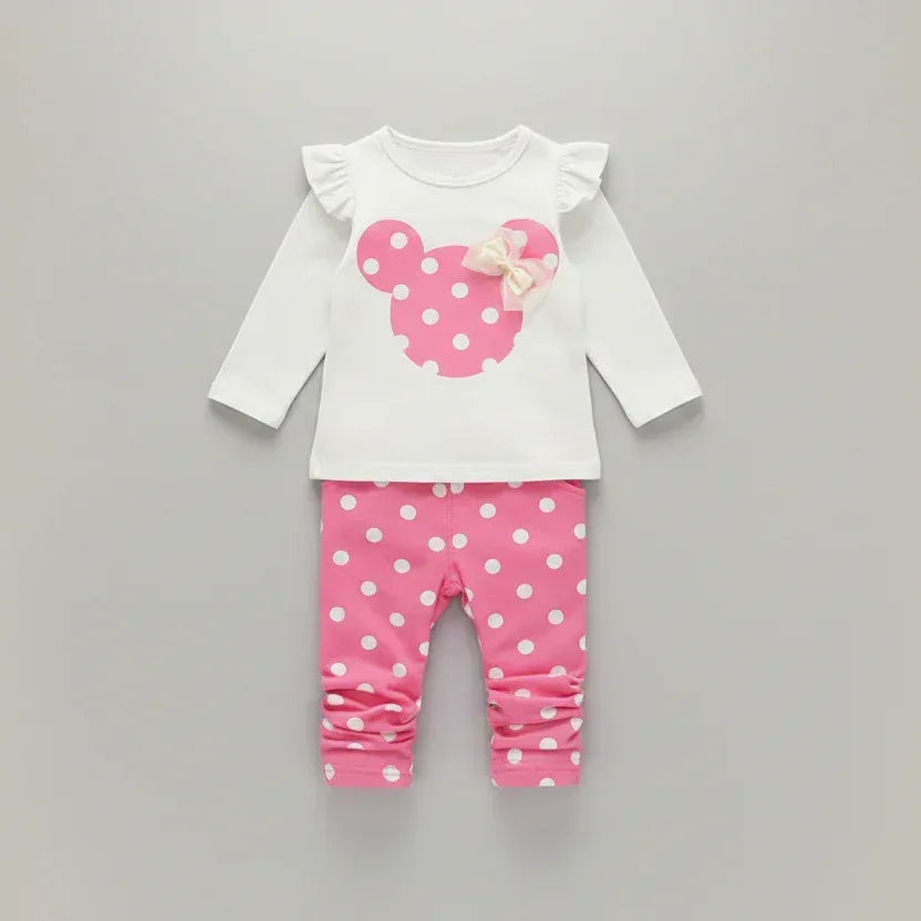 Mini-Sport™ Winter Girls' Set | 2-Piece Fleece T-Shirt & Jogger Pants - bebeika