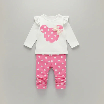 Mini-Sport™ Winter Girls' Set | 2-Piece Fleece T-Shirt & Jogger Pants - bebeika