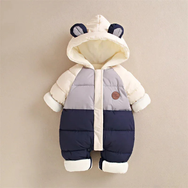 SnuggleShell™ Baby Winter Jumpsuit | Down-Cotton Padded Outdoor Parka - bebeika