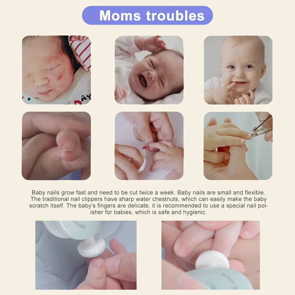 TinyTrim™ Baby Electric Nail Trimmer | Safe Newborn Nail Trimmer