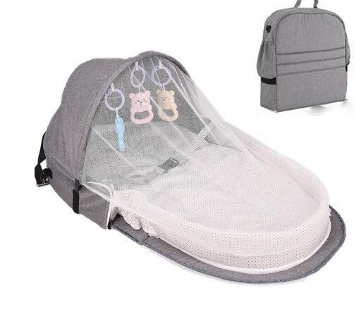 NomadNest™ Foldable Baby Travel Bed | Portable Sleeping Pod with Mosquito Net & Toys - bebeika