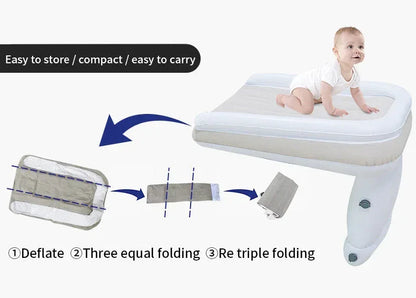 CloudRide™ Inflatable Car Bed | Portable Rear-Seat Travel Mattress for Kids - bebeika