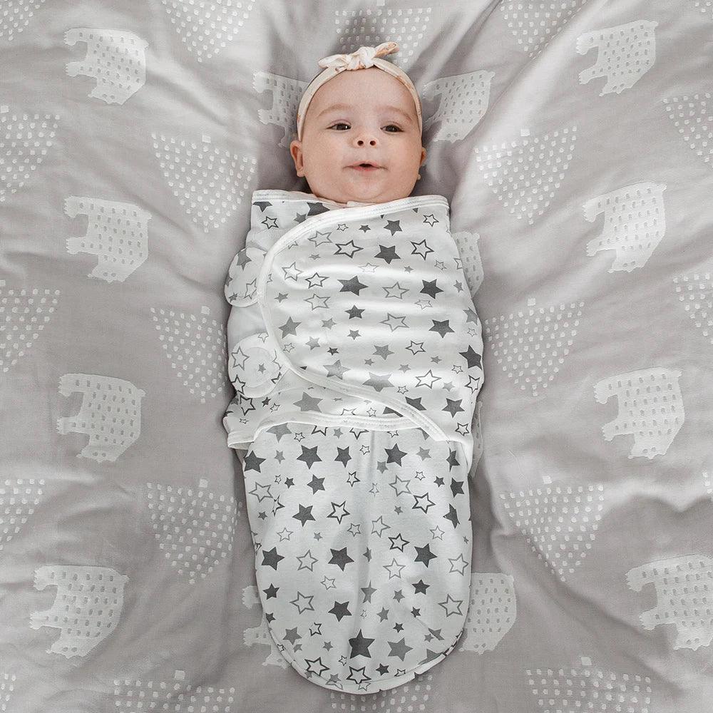 DreamWrap™ Baby Swaddle | Adjustable Breathable Cotton Wrap (0-3M) - bebeika