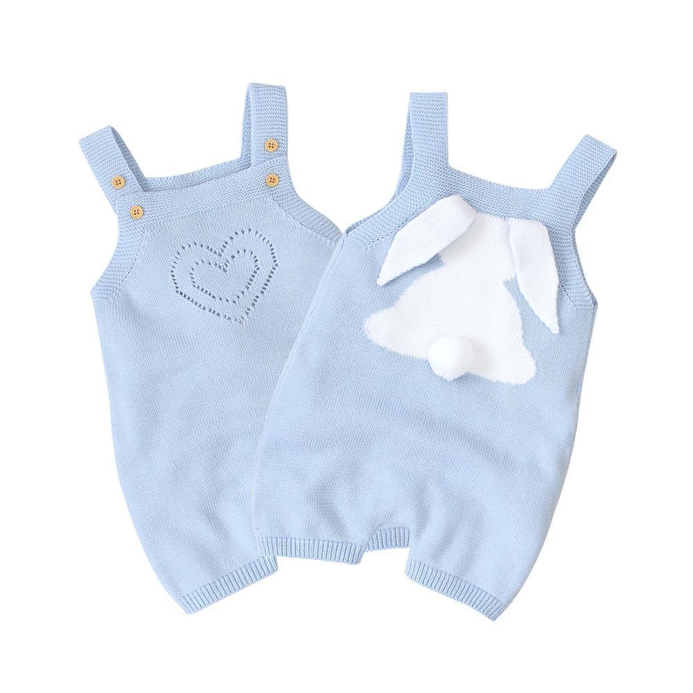 Baby Rompers Clothes Bunny Rabbit Knitted New Born Boys Girls Jumpsuits One Piece Infant Bebes Kids Easter Outfit Cartoon Costum - bebeika