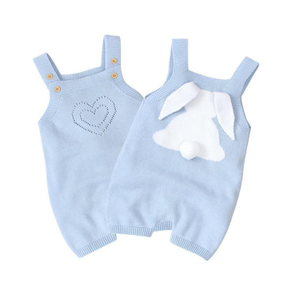 Baby Rompers Clothes Bunny Rabbit Knitted New Born Boys Girls Jumpsuits One Piece Infant Bebes Kids Easter Outfit Cartoon Costum - bebeika