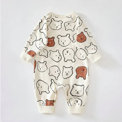 ZenWrap™ Baby Monk-Style Romper | Pure Cotton Cross-Front Newborn Suit - bebeika