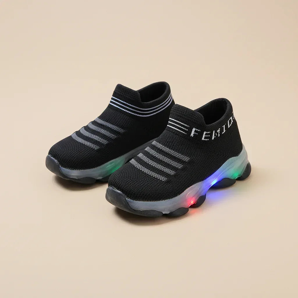 GlowStride™ LED Luminous Sock Sneakers | Breathable Light-Up Trainers - bebeika