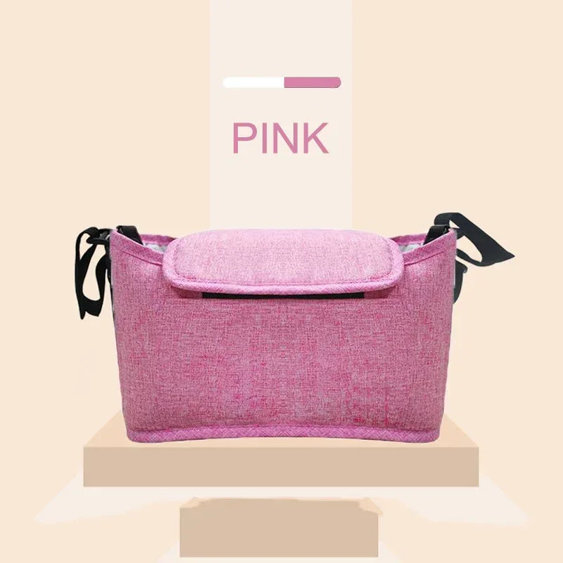 StrollSafe™ Universal Stroller Organizer | Insulated Cup Holder & Storage - bebeika