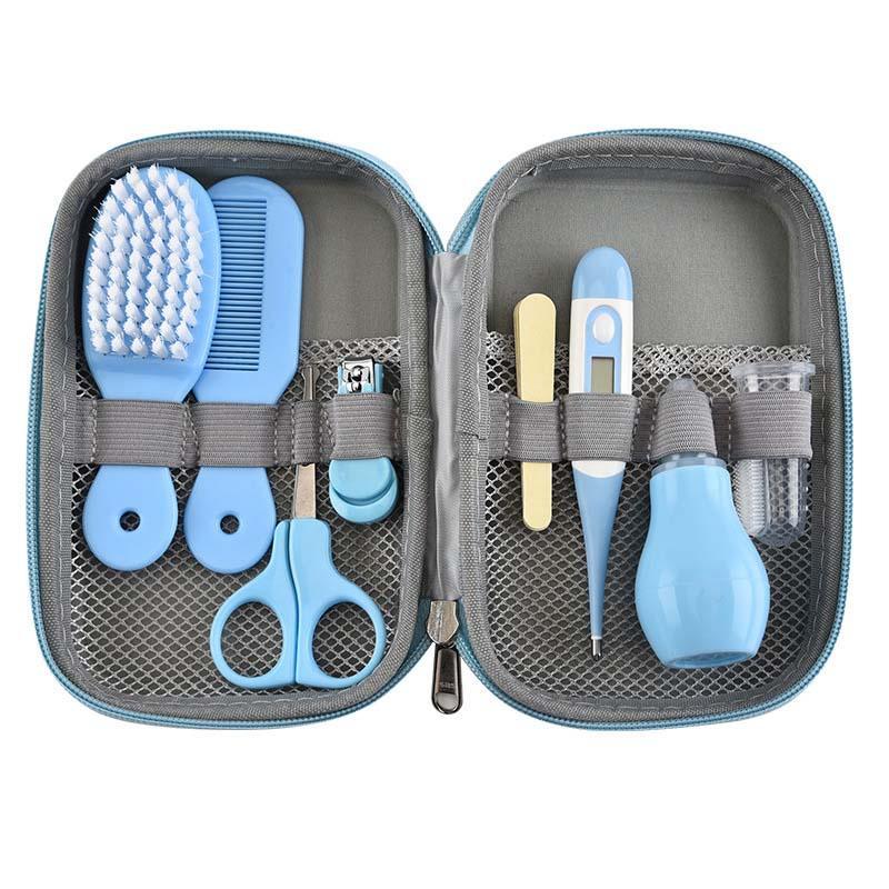 TinyCare™ 8-Pc Baby Grooming Kit | Portable Essential Health & Nail Set - bebeika