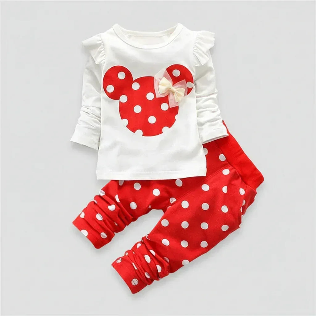 Mini-Sport™ Winter Girls' Set | 2-Piece Fleece T-Shirt & Jogger Pants - bebeika