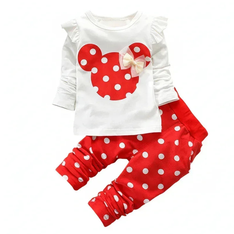 Mini-Sport™ Winter Girls' Set | 2-Piece Fleece T-Shirt & Jogger Pants - bebeika