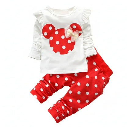 Mini-Sport™ Winter Girls' Set | 2-Piece Fleece T-Shirt & Jogger Pants - bebeika