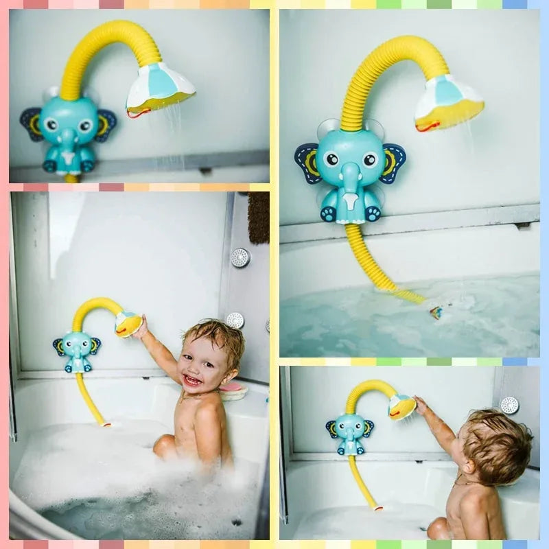 Elephant Trunk Splash™ Bath Toy | Electric Water Spray & 360° Rotatable Shower - bebeika