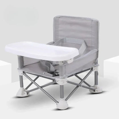 Adventurous Toddler™ Portable Camping Chair | Folding High Chair with Tray & Carry Bag - bebeika