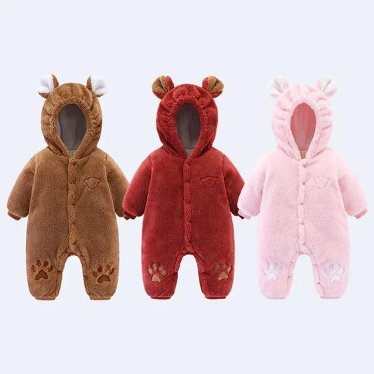 ArcticSnug™ Baby Winter Romper | Thermal Quilted One-Piece Crawling Suit - bebeika