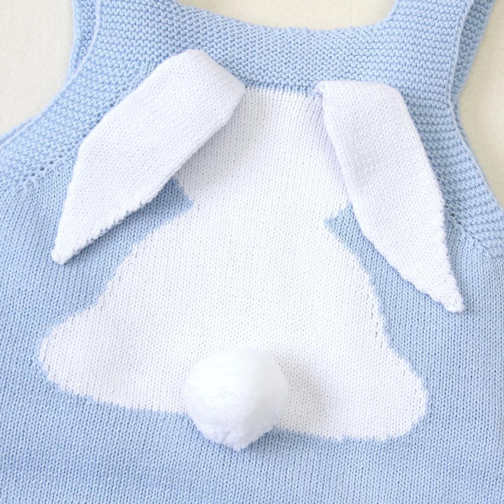 Baby Rompers Clothes Bunny Rabbit Knitted New Born Boys Girls Jumpsuits One Piece Infant Bebes Kids Easter Outfit Cartoon Costum - bebeika