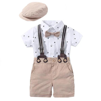 IconicPrint™ Gentleman Baby Romper | Designer-Style Formal Bodysuit - bebeika