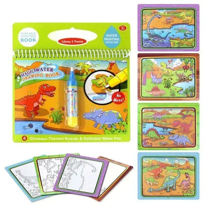 AquaMagic™ Reusable Water Drawing Book | 8 Educational Styles - bebeika