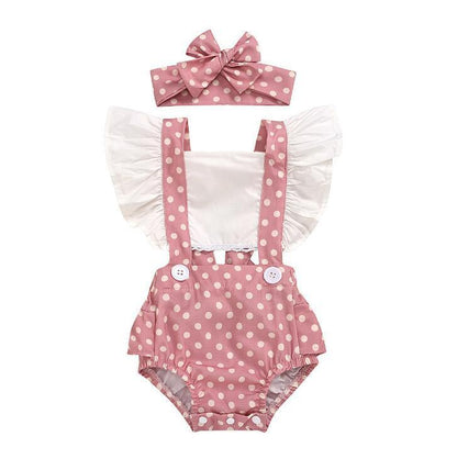 WildHeart™ Baby Leopard Romper | Ruched Sleeveless Jumper & Headband Set - bebeika
