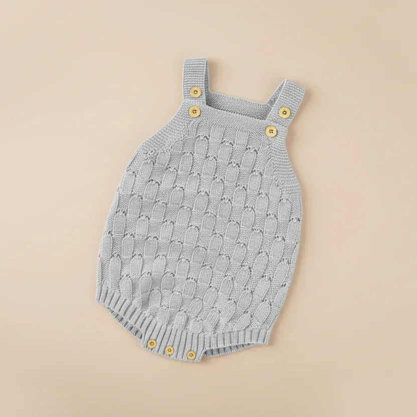 LunaKnit™ Baby Bodysuit | Premium Ribbed Knit Solid One-Piece - bebeika