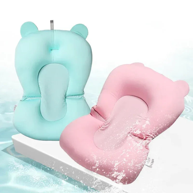 AquaCushion™ Soft Baby Bath Pad | Non-Slip Floating Bathtub Pillow for Newborns - bebeika