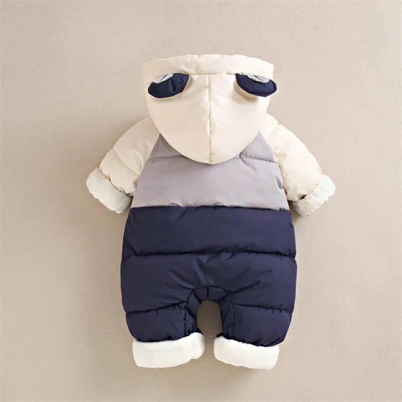 SnuggleShell™ Baby Winter Jumpsuit | Down-Cotton Padded Outdoor Parka - bebeika