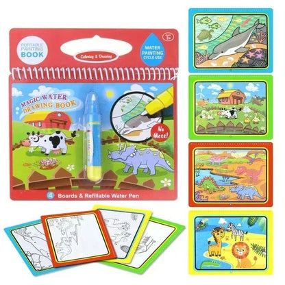 AquaMagic™ Reusable Water Drawing Book | 8 Educational Styles - bebeika