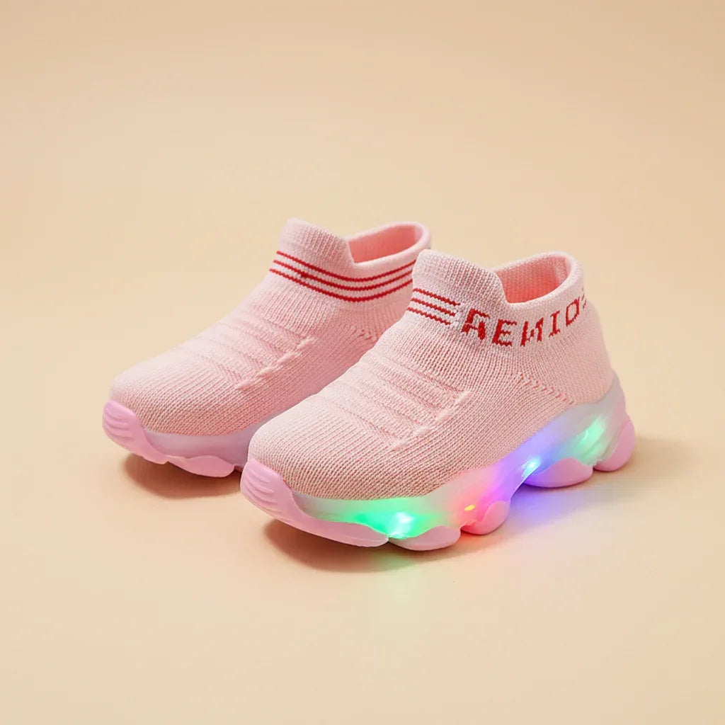 GlowStride™ LED Luminous Sock Sneakers | Breathable Light-Up Trainers - bebeika