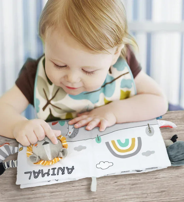 SensorySprout™ High-Contrast Soft Book | 3D Sensory Early Learning Toy - bebeika